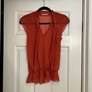 Tangerine Color Blouse